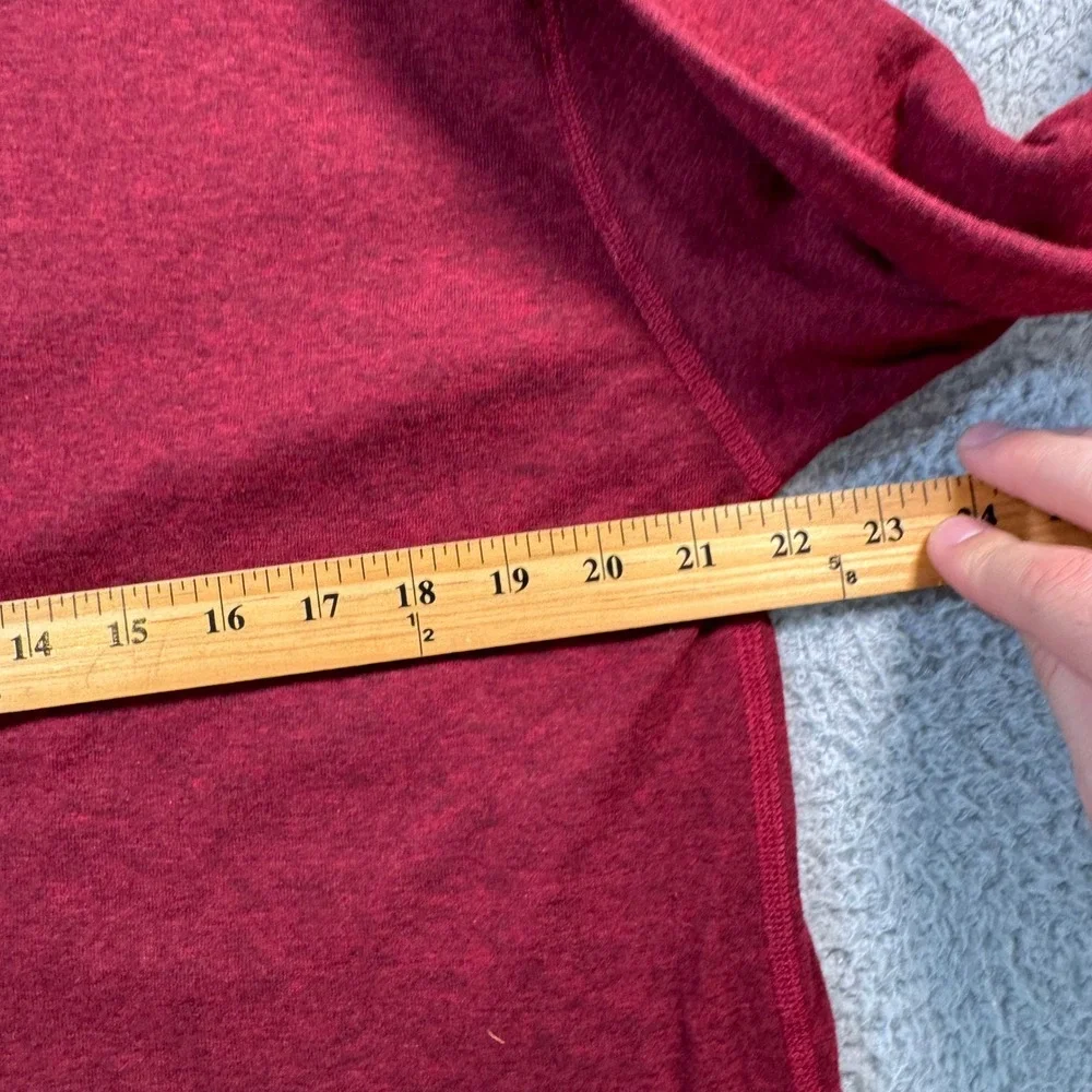 LL Bean Mens XL Regular Henley Shirt Red Wool Blend Dual Layer Canada 188991